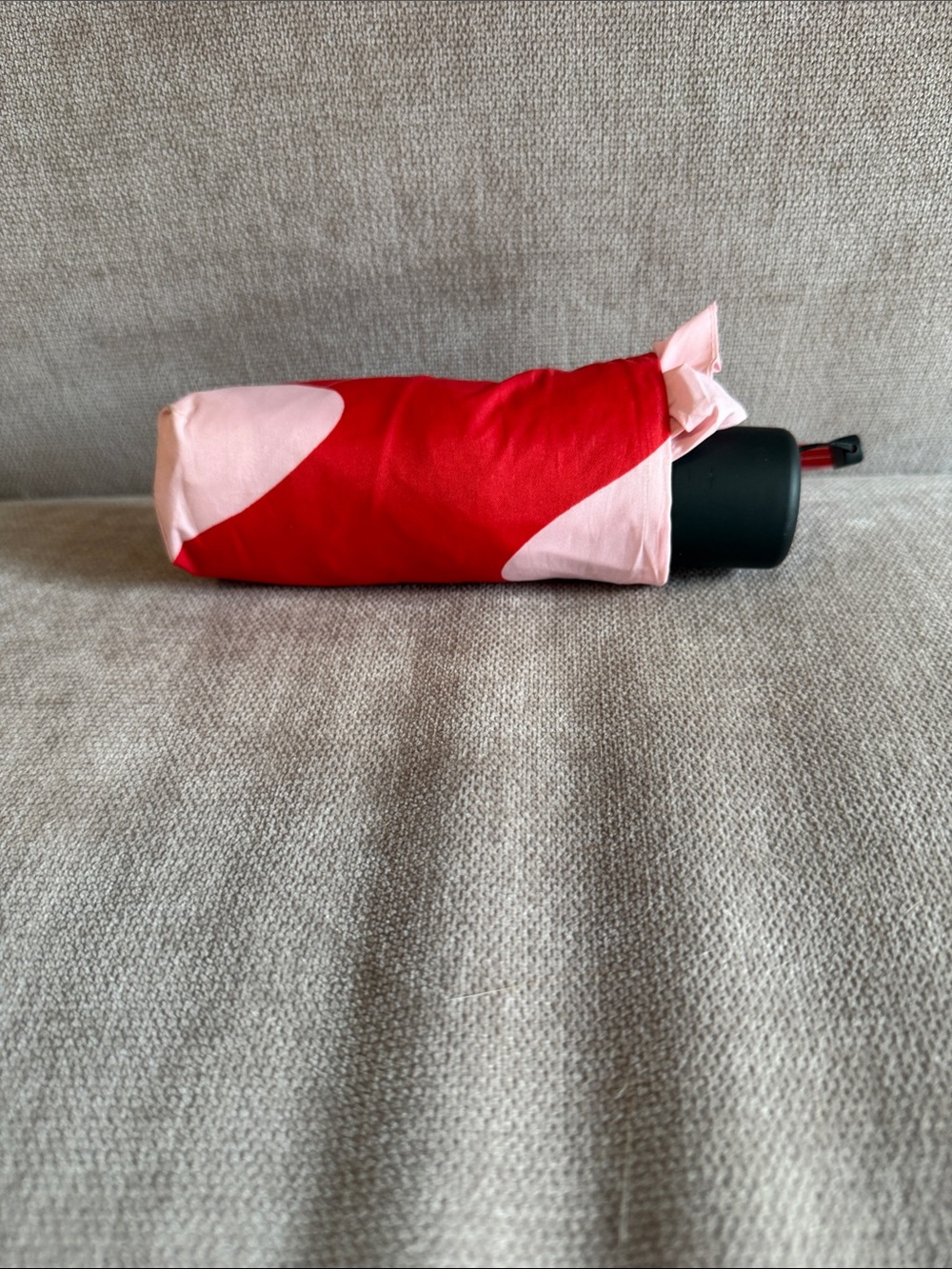 Marimekko Red and Pink Foldable Travel Umbrella